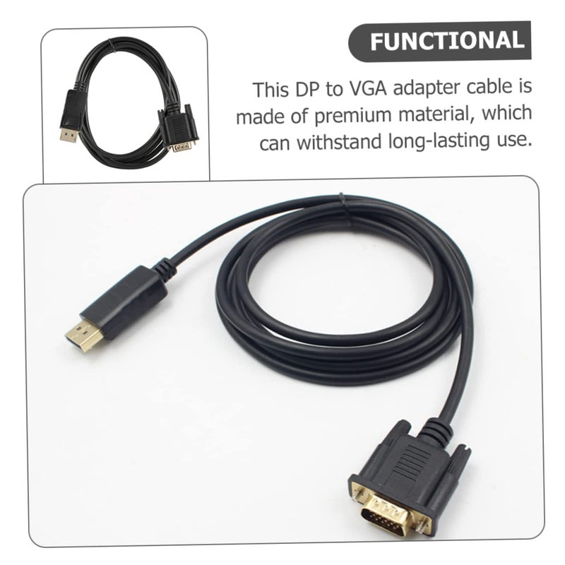 Tehaux DisplayPort to VGA Adapter Cable Male to Male 6 Feet High Performance Monitor Converter - Image 3